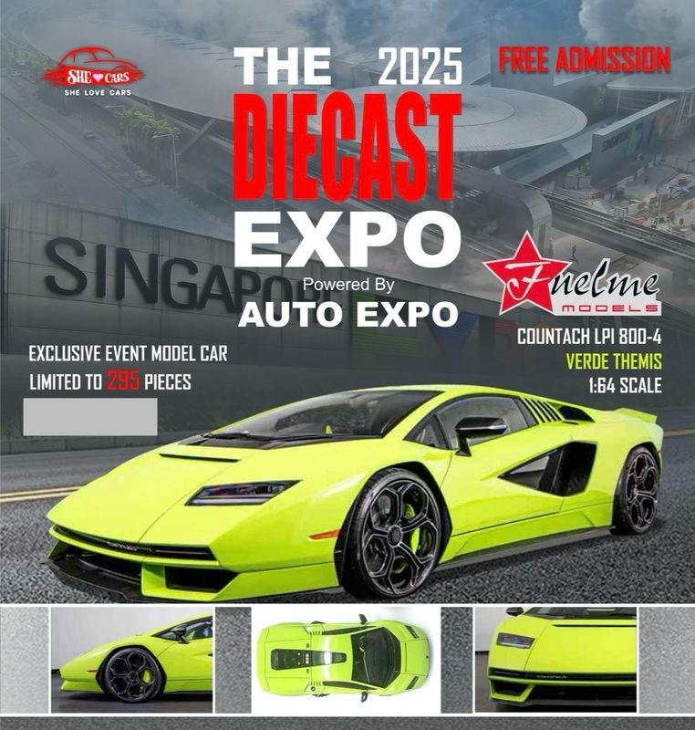 FuelMe 1/64 Model Resin Lamborghini Countach LPI 800-4 Verde Themis | 2025 The Diecast Expo