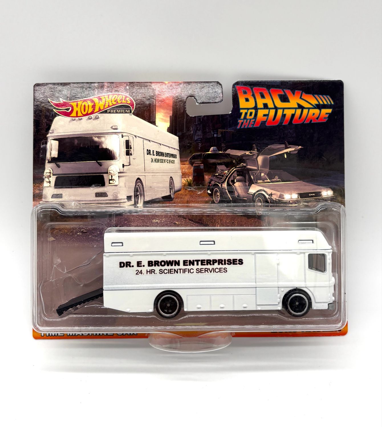 Custom Hot Wheels Team Transport Back To The Future Delorean &amp; Transporter Truck