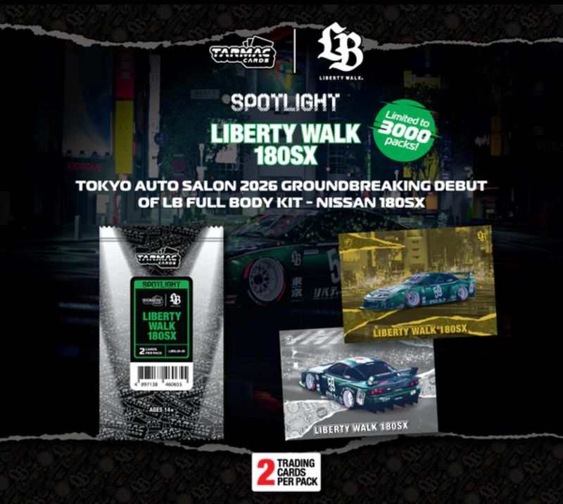 Tarmac Cards - Liberty Walk Spotlight 180SX (Pack) Tarmac Cards - Liberty Walk Spotlight 180SX (Pack)