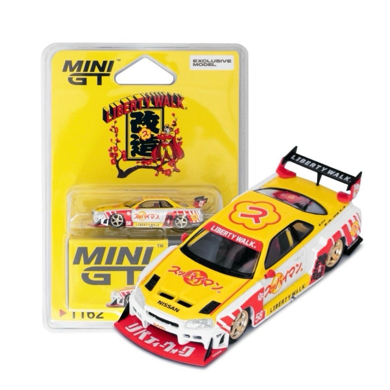 [PREORDER] #1162 MINI GT x SUPAIMAN Nissan Skyline ER34 LBWK with Snack Box | 2026 Osaka Auto Messe