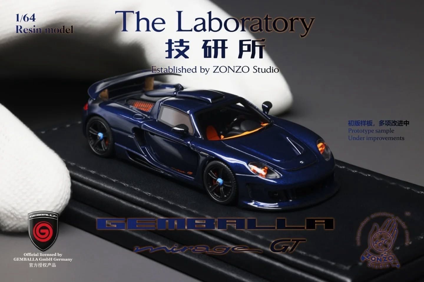 Zonzo The Laboratory 1/64 Gembala Mirage GT Dark Metallic Blue