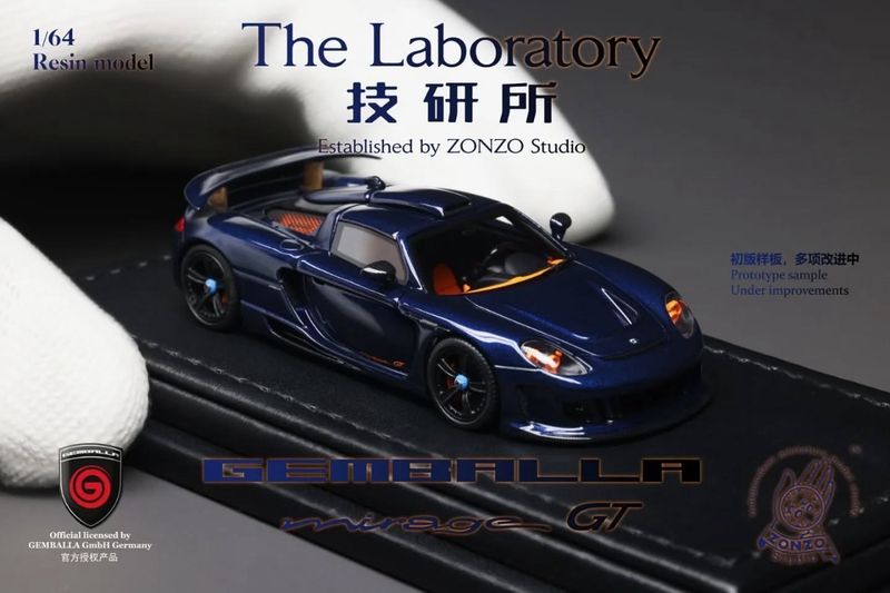 Zonzo The Laboratory 1/64 Gembala Mirage GT Dark Metallic Blue