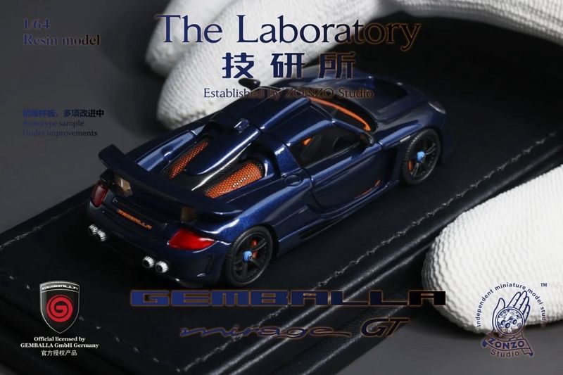 Zonzo The Laboratory 1/64 Resin Gembala Mirage GT Dark Metallic Blue