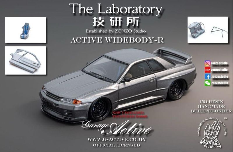 Zonzo The Laboratory 1/64 Active R32 Gunmetal Grey Version 1