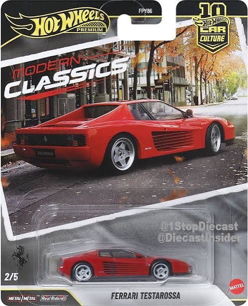 [PREORDER] Hot Wheels Car Culture Modern Classics Ferrari Testarossa Red