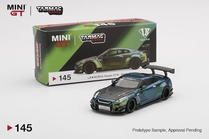 [UNSEALED] #145 MINI GT LB★WORKS Nissan GT-R (R35) Type 2, Rear Wing Ver 3 Magic Green