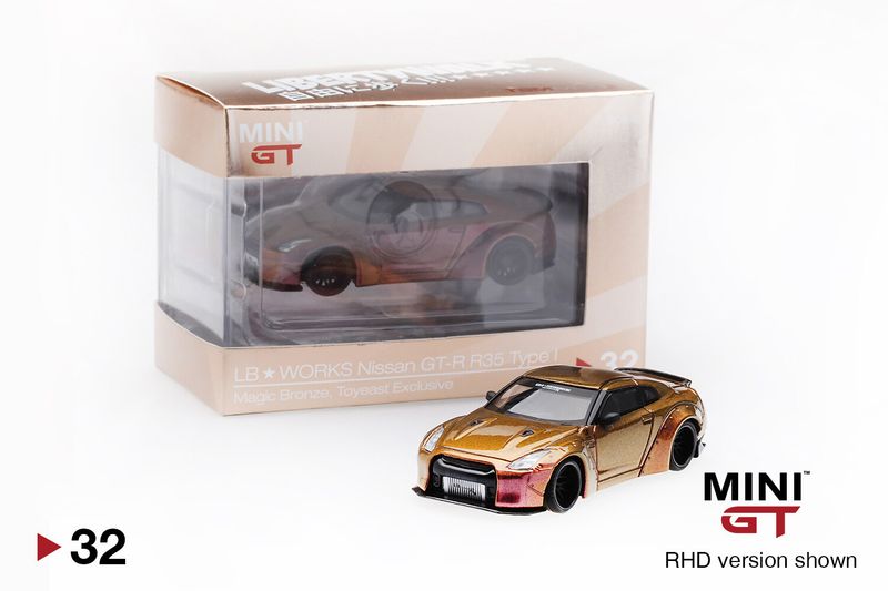 [UNSEALED] #32 MINI GT LB★WORKS Nissan GT-R (R35) Magic Bronze