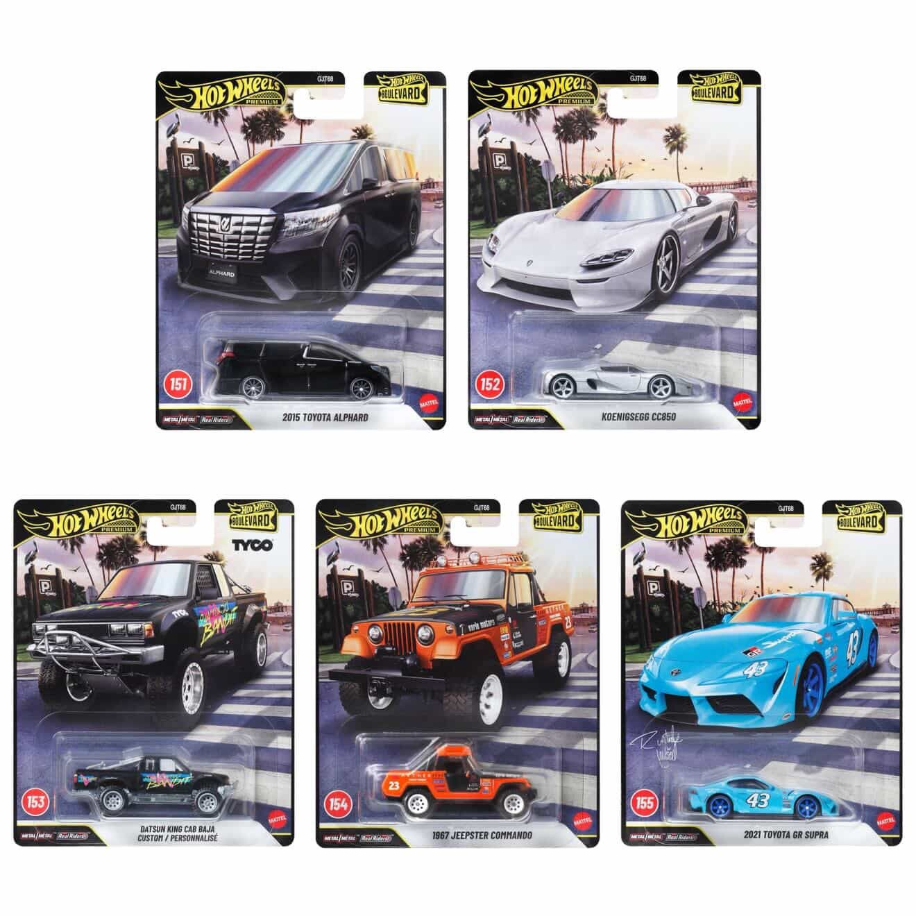 [PREORDER] Hot Wheels Premium Boulevard Dash H Set of 5 (GJT68)