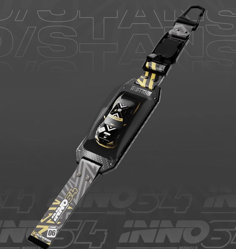 INNO64 x D/Stans Carbon Fibre Buckle Keychain Display + Nissan Skyline GT-R32 Black VIP Exclusive | 2026 GT SHOW