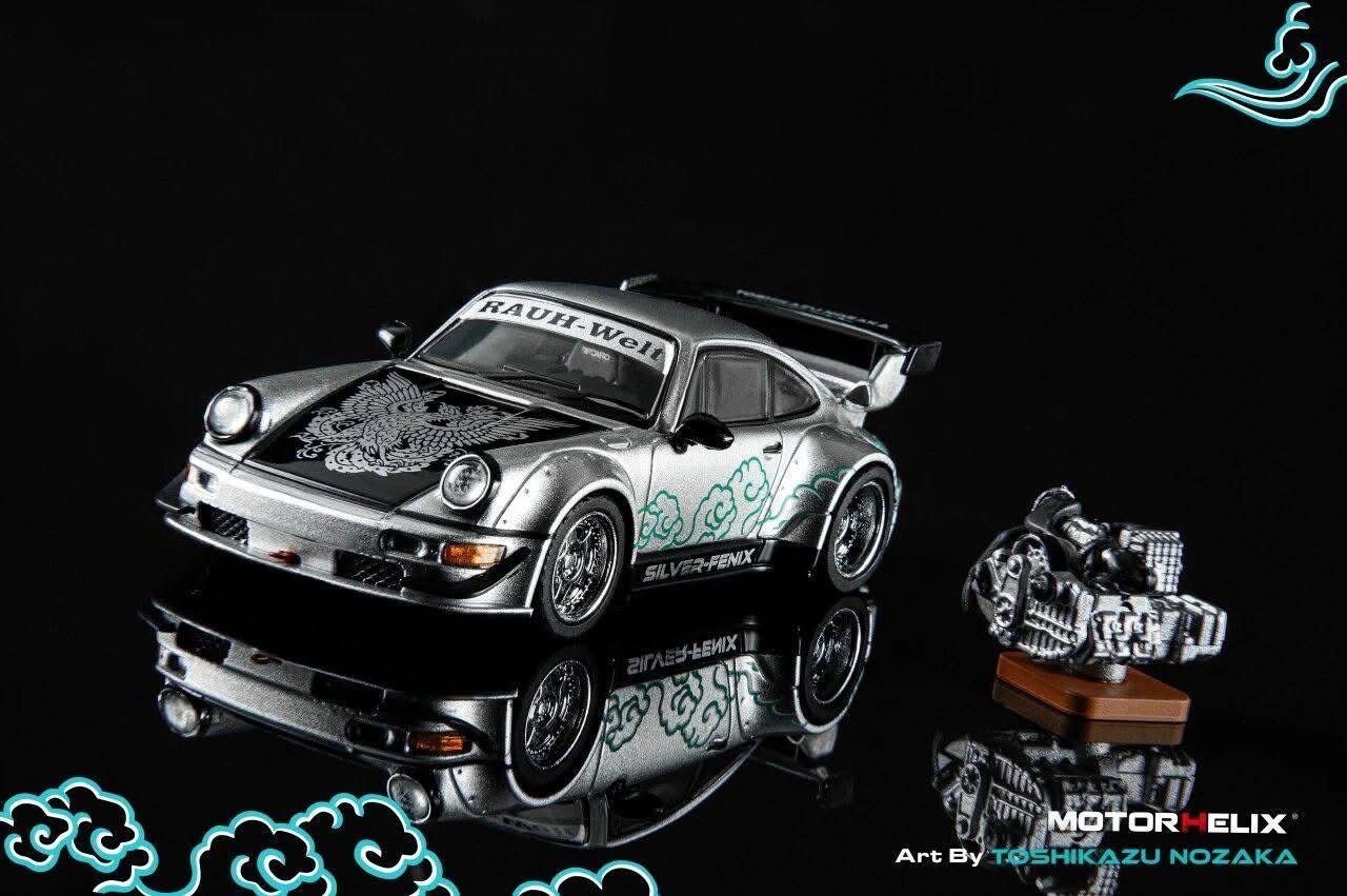PREORDER] Motorhelix x Toshikazu Nozaka RWB 964 Silver-Fenix with