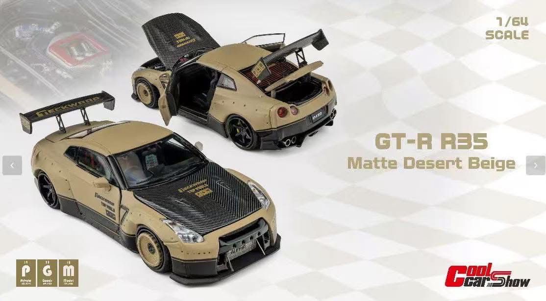 [PREORDER] PGM 1/64 Matte Desert Beige GT-R R35 | 2026 Cool Car Show