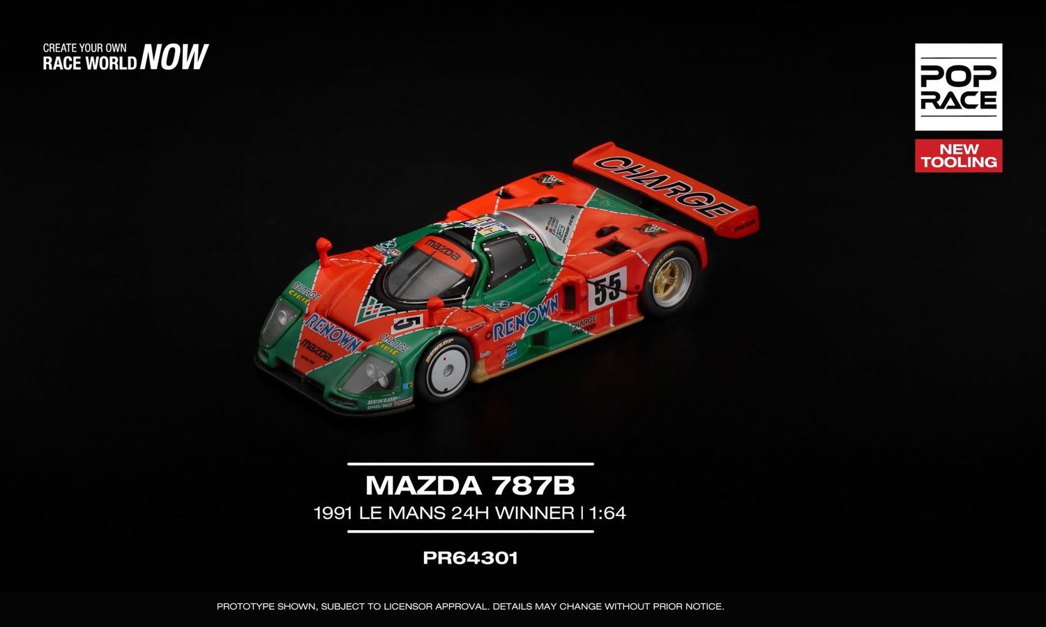 POP RACE Mazda 787B 1991 Le Mans 24H Winner (PR64-301)