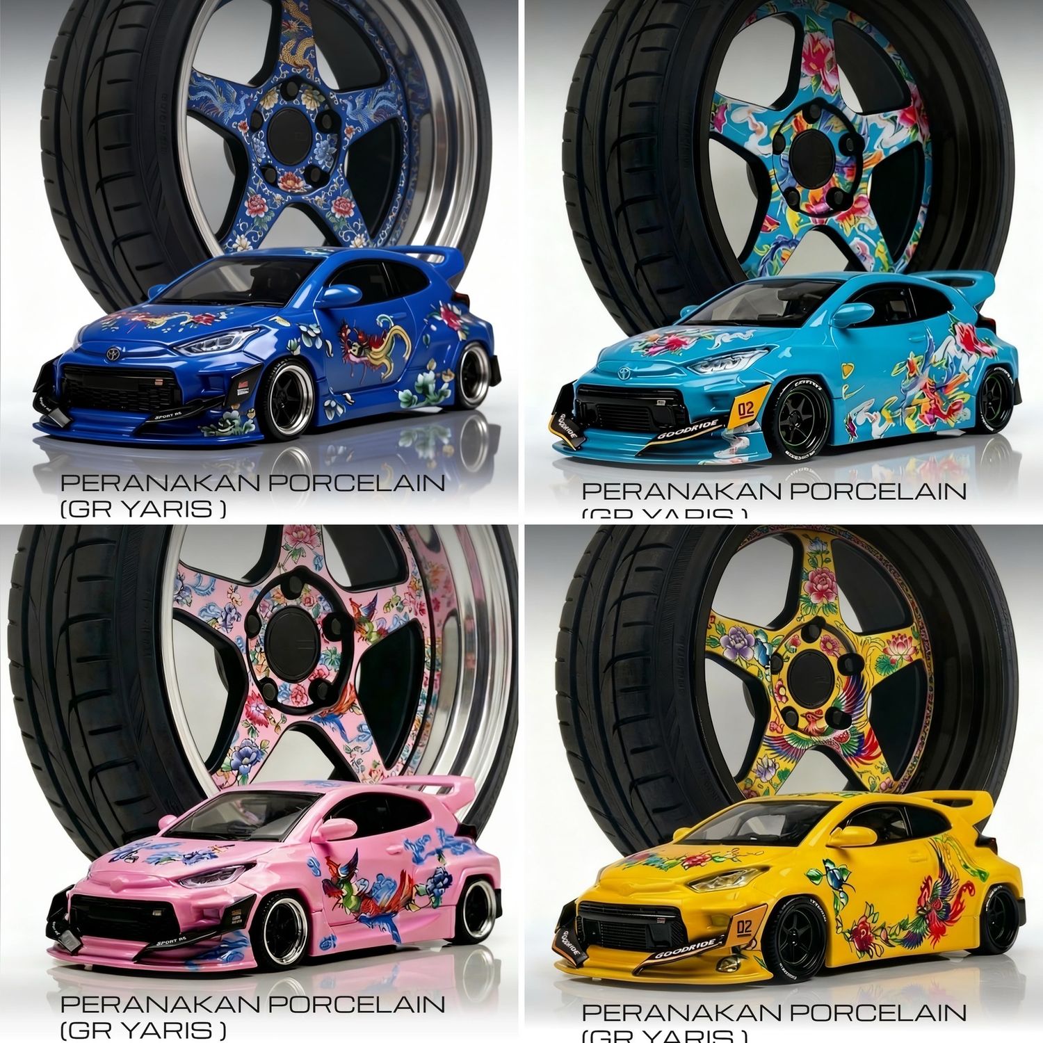 [PREORDER] POP RACE GR YARIS Peranakan Porcelain Custom | Multi-Color Options