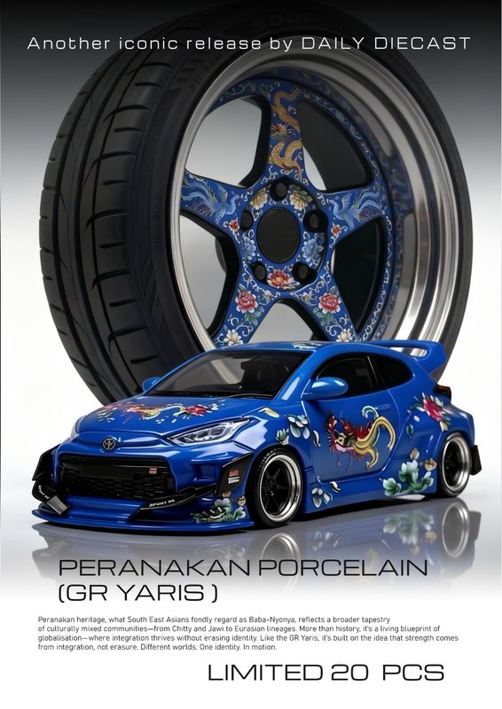 POP RACE GR YARIS Peranakan Porcelain Custom | Multi-Color Options