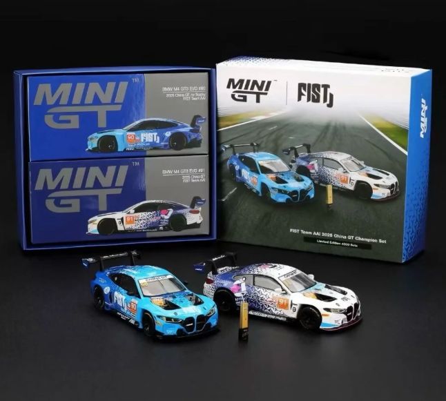 [PREORDER] MINI GT FIST Team BMW M4 GT3 Evo AAl Twin Car Box Set | 2026 Cool Car Show
