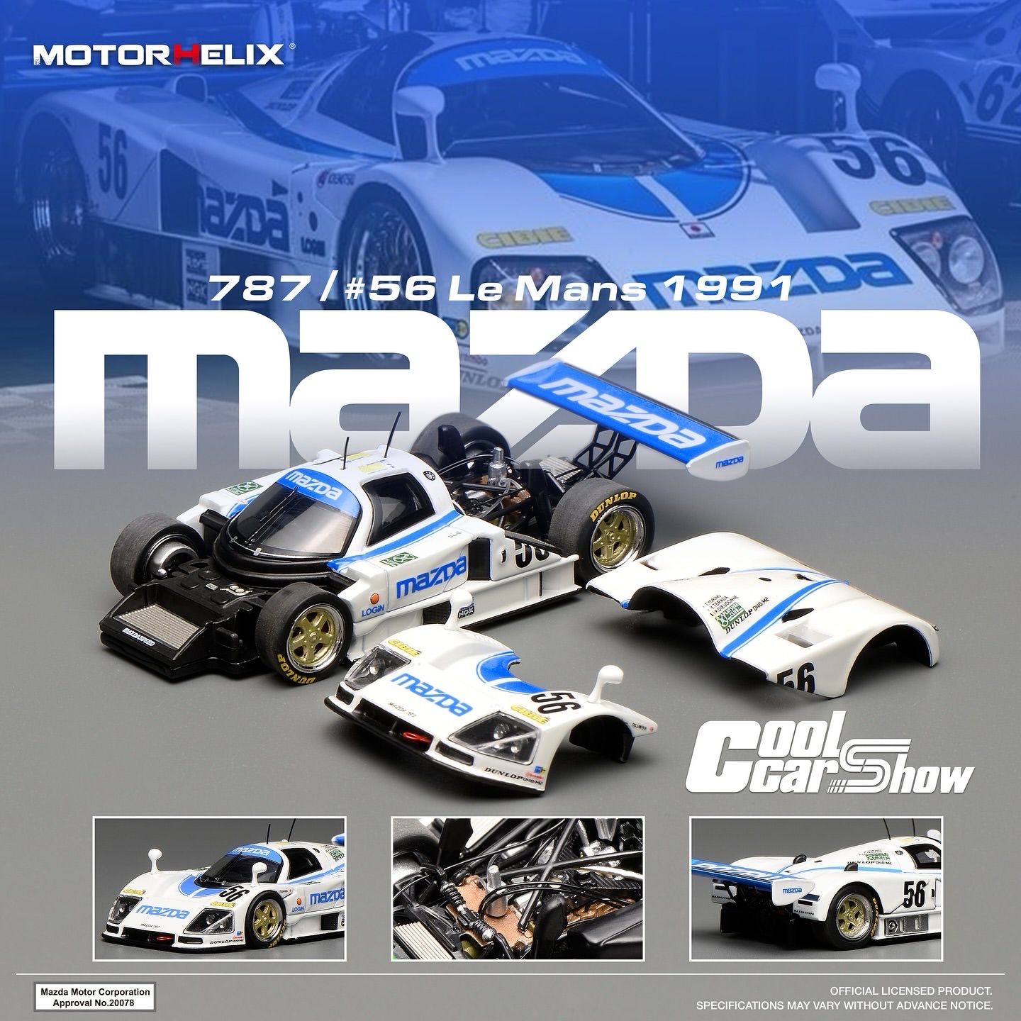 [PREORDER] Motorhelix Mazda 787B #56 Le Mans 1991 | 2026 Cool Car Show