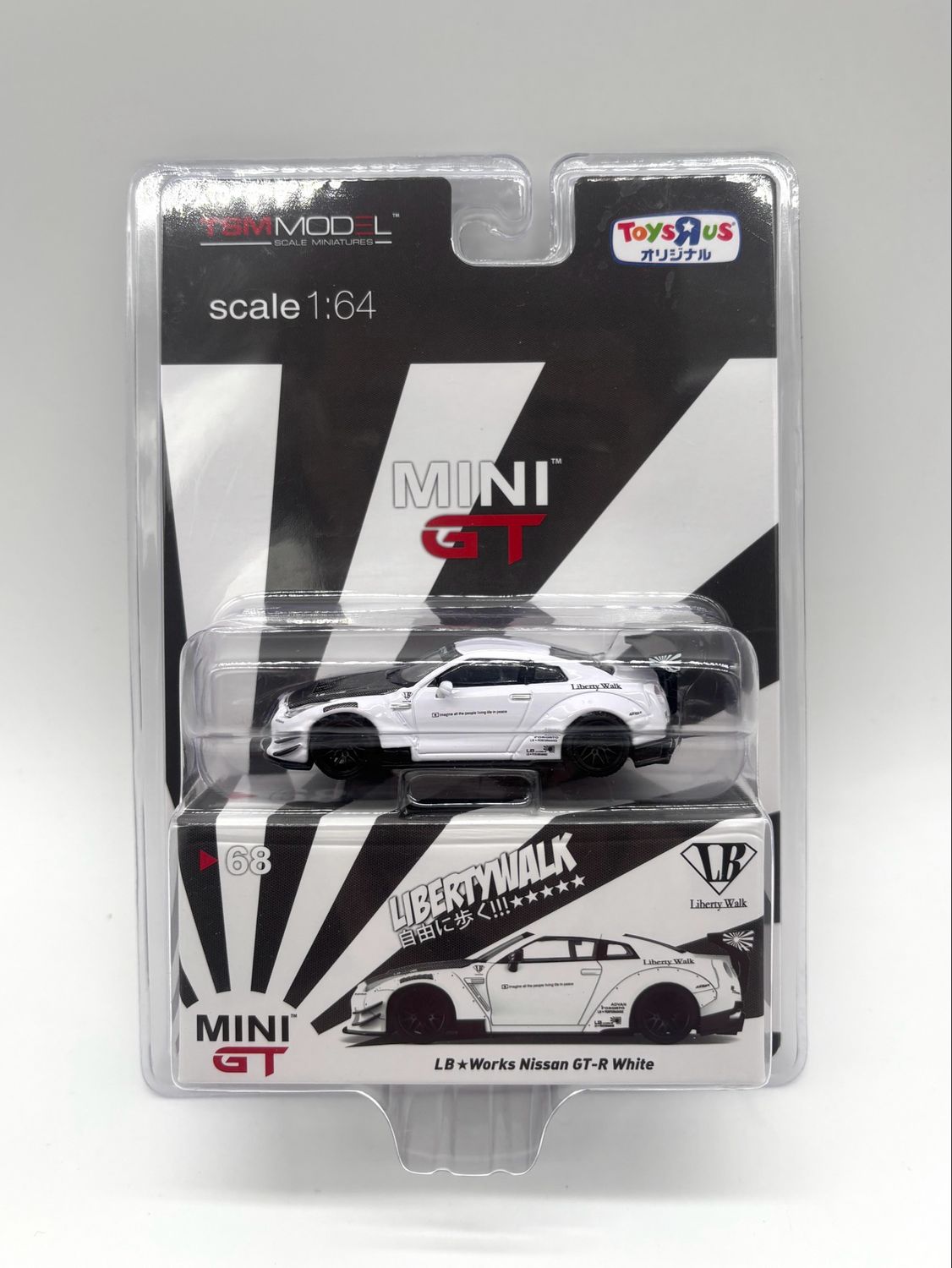 #68 MINI GT LB Works Nissan GT-R White Toys R Us Exclusive Blister