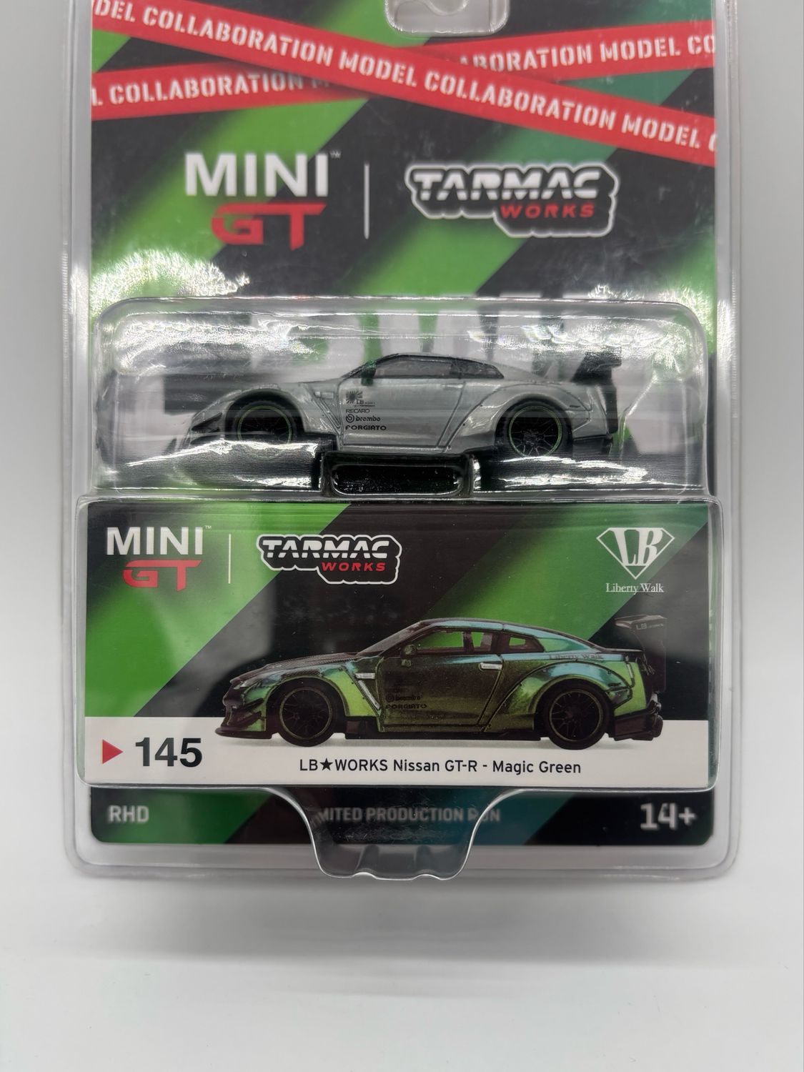 145 MINI GT LB☆WORKS Nissan GT-R (R35) Magic Green Blister | Chase