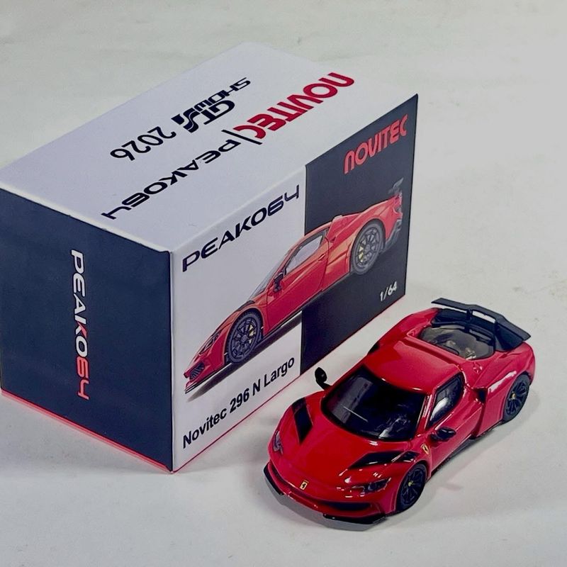 [PREORDER] Peako Model 1/64 Novitec 296 N Largo Red | 2026 GT Show