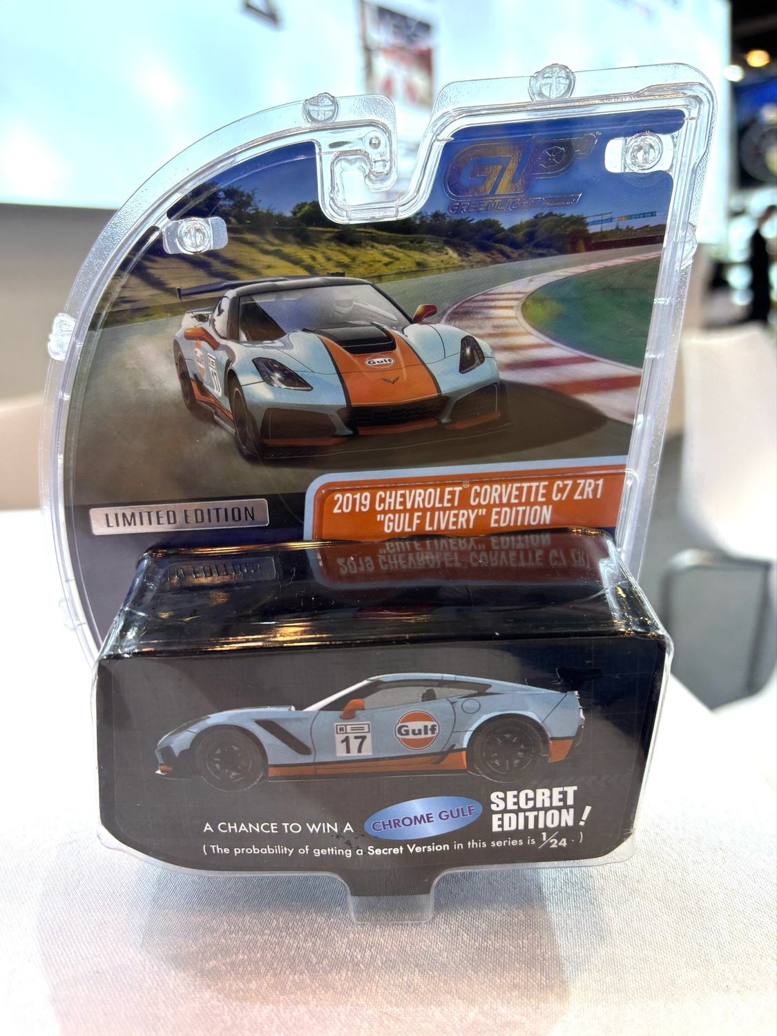 Greenlight 2019 Chevrolet Corvette C7 ZR1 “Gulf Livery” Edition | Chance of Chase | 2026 GT Show Greenlight 2019 Chevrolet Corvette C7 ZR1 “Gulf Livery” Edition | Chance of Chase | 2026 GT Show