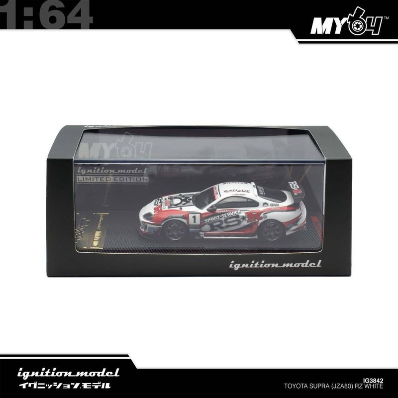 [PREORDER] Ignition Model x MY64 Exclusive 1/64 Toyota Supra (JZA80) RZ White [IG3842]