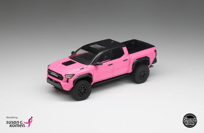 GCD x DiecastTalk Toyota Tacoma Pink 3.0 Susan G. Komen Collaboration
