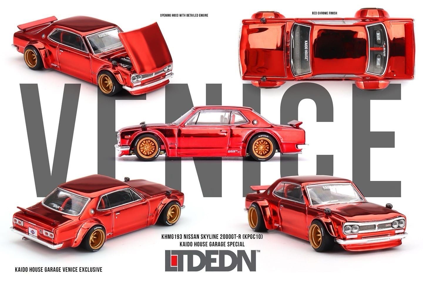[PREORDER] KAIDOHOUSE LTD EDN Nissan Skyline 2000GT-R (KPGC10) Kaido House Garage Special (KHMG193)