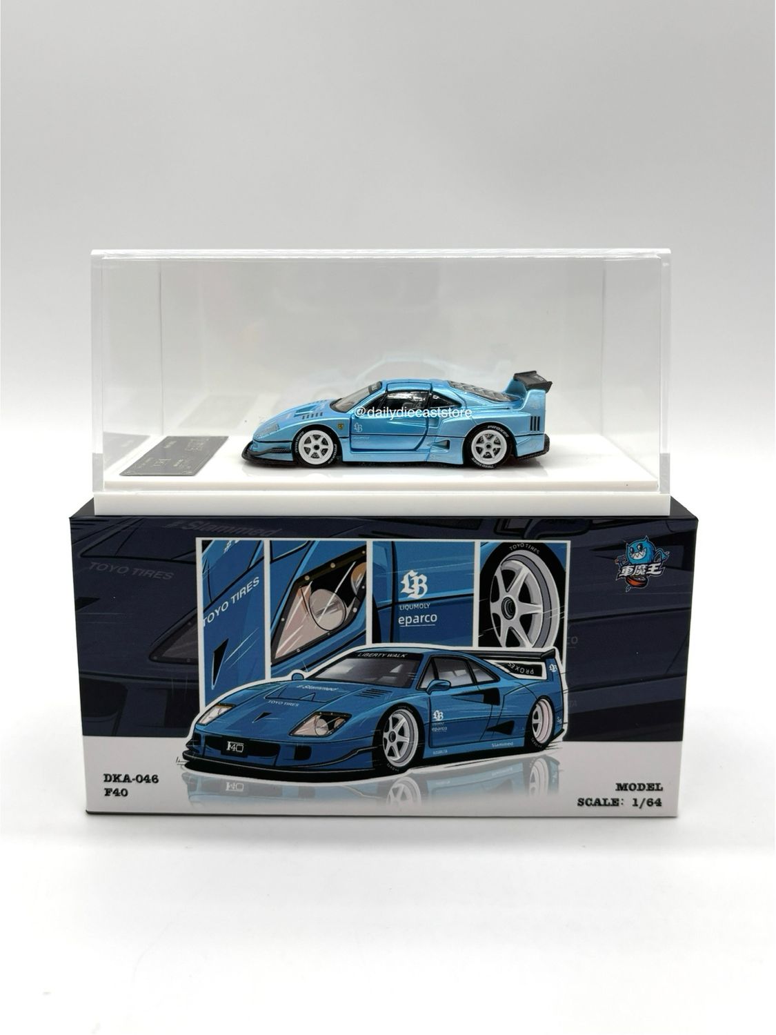 [UNSEALED] Demon King Ferrari F40 Widebody Sky Blue | The Diecast Expo 2025
