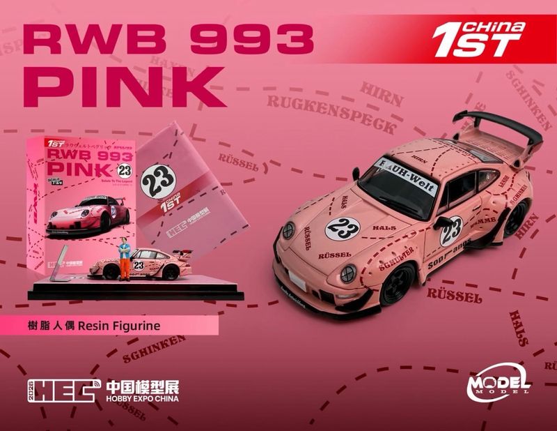 [PREORDER] Model Model 1/64 China’s 1st RWB 993 Pink Pig with Resin Figurine | 2026 Hobby Expo China