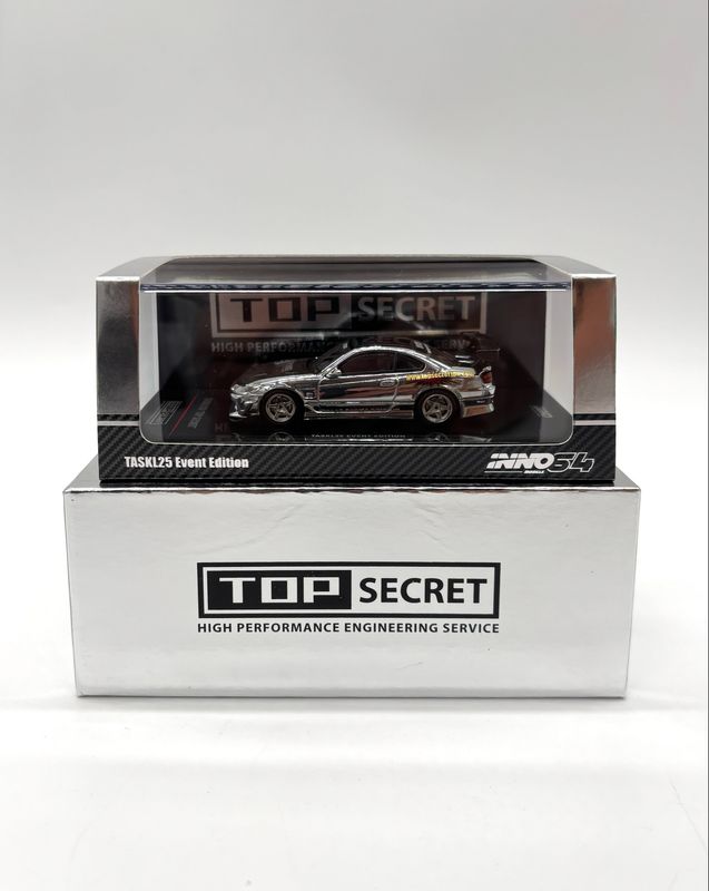 [UNSEALED] INNO64 Top Secret Nissan Silvia S15 Silver Chrome | 2025 Tokyo Auto Salon TAS KL