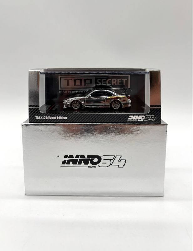 [UNSEALED] INNO64 Top Secret Nissan Silvia S15 Silver Chrome | 2025 Tokyo Auto Salon TAS KL
