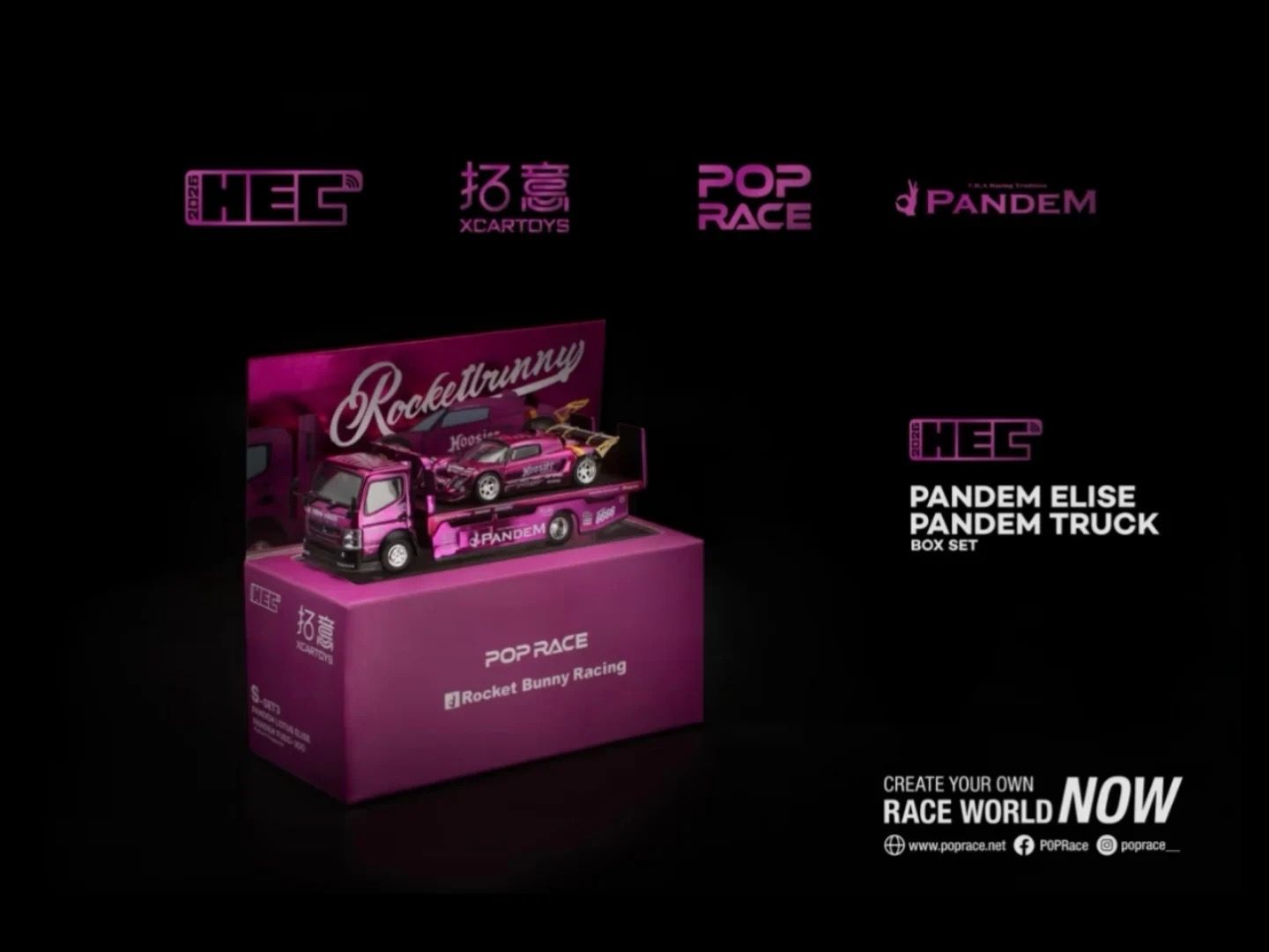 [PREORDER] POP RACE x XCARTOYS Pandem Elise with Pandem Truck Purple | 2026 Hobby Expo China (HEC)