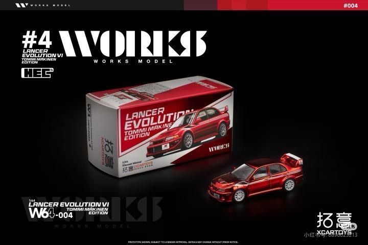 [PREORDER] Works Model x XCARTOYS Mitsubishi Lancer Evolution VI Red Tommi Makinen Edition (W64-004) | 2026 Hobby Expo China (HEC)