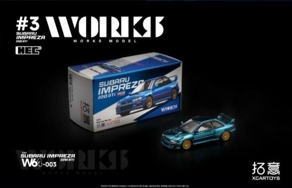 [PREORDER] Works Model x XCARTOYS Subaru Impreza 22B STI Blue (W64-003) | 2026 Hobby Expo China