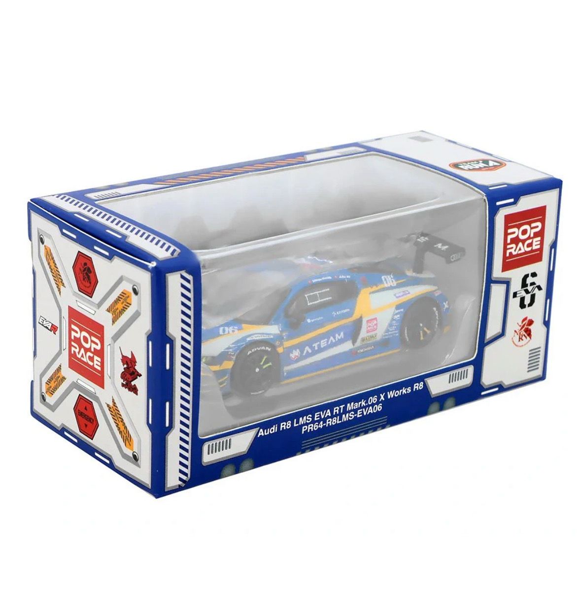 POP RACE Audi R8 LMS EVA RT Mark.06 X Works R8 Blue (PR64-R8LMS-EV06)