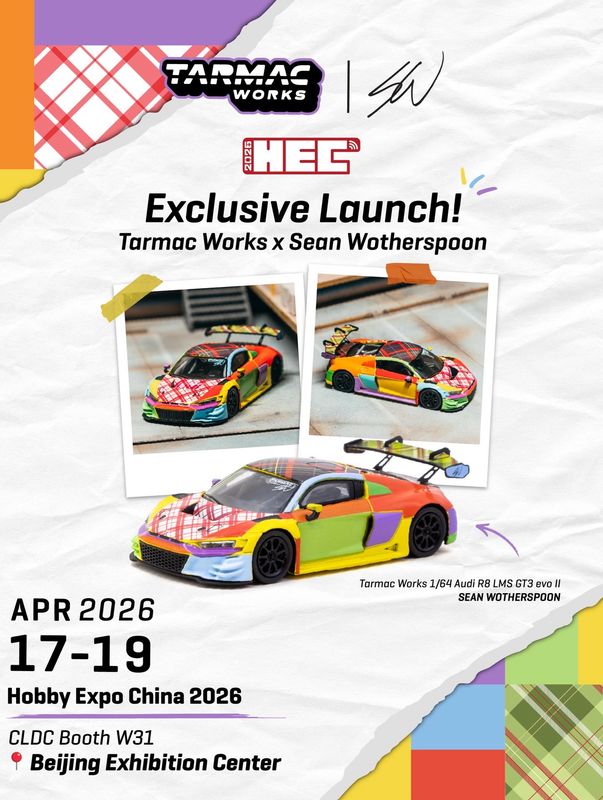 [PREORDER] Tarmac Works x Sean Wotherspoon Audi R8 LMS GT3 EVO II | 2026 Hobby Expo China