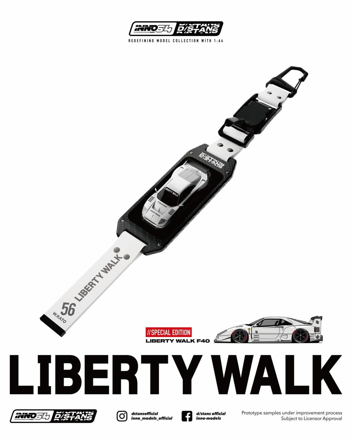 PREORDER] INNO64 x D/Stans Liberty Walk F40 White | Chance of