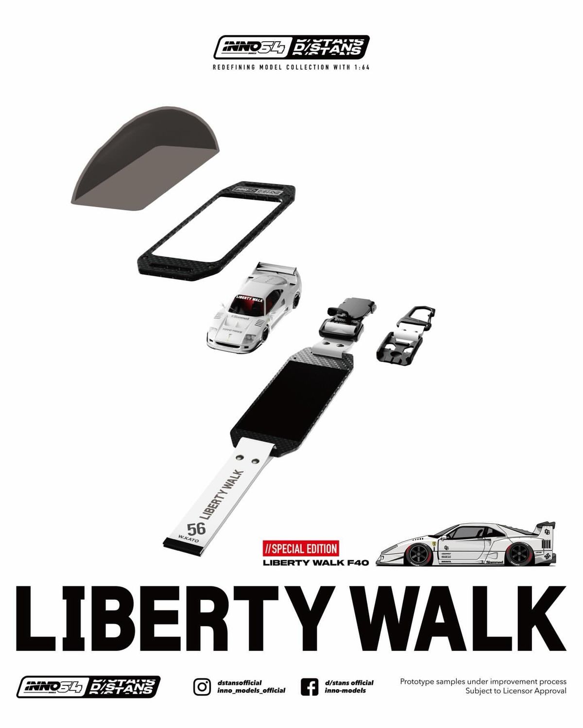 PREORDER] INNO64 x D/Stans Liberty Walk F40 White | Chance of