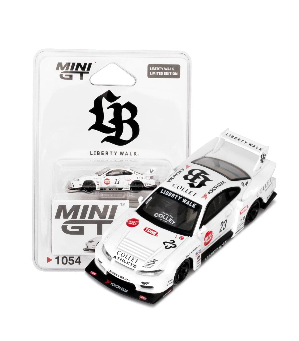 #1054 MINI GT Nissan Silvia S15 LB-Super Silhouette Athlete Collet LBWK | Liberty Walk Store Exclusive