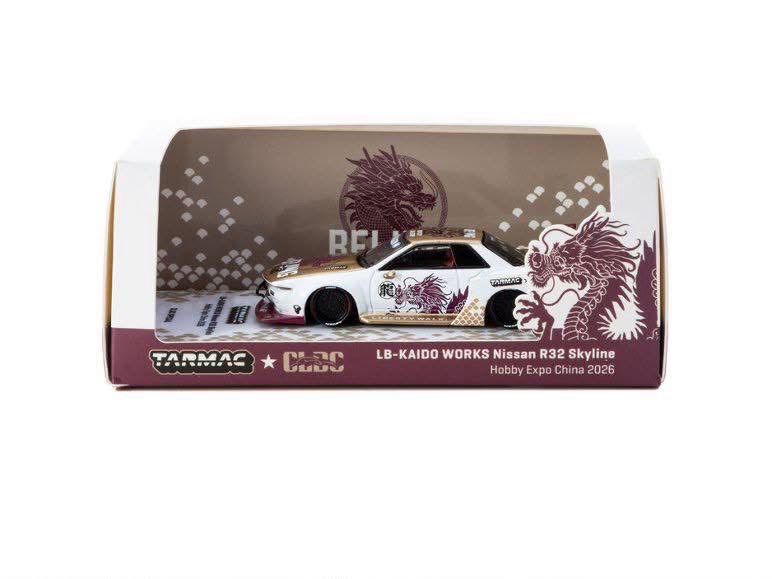 [PREORDER] Tarmac Works x CLDC LB-KAIDO WORKS Nissan R32 Skyline | 2026 Hobby Expo China