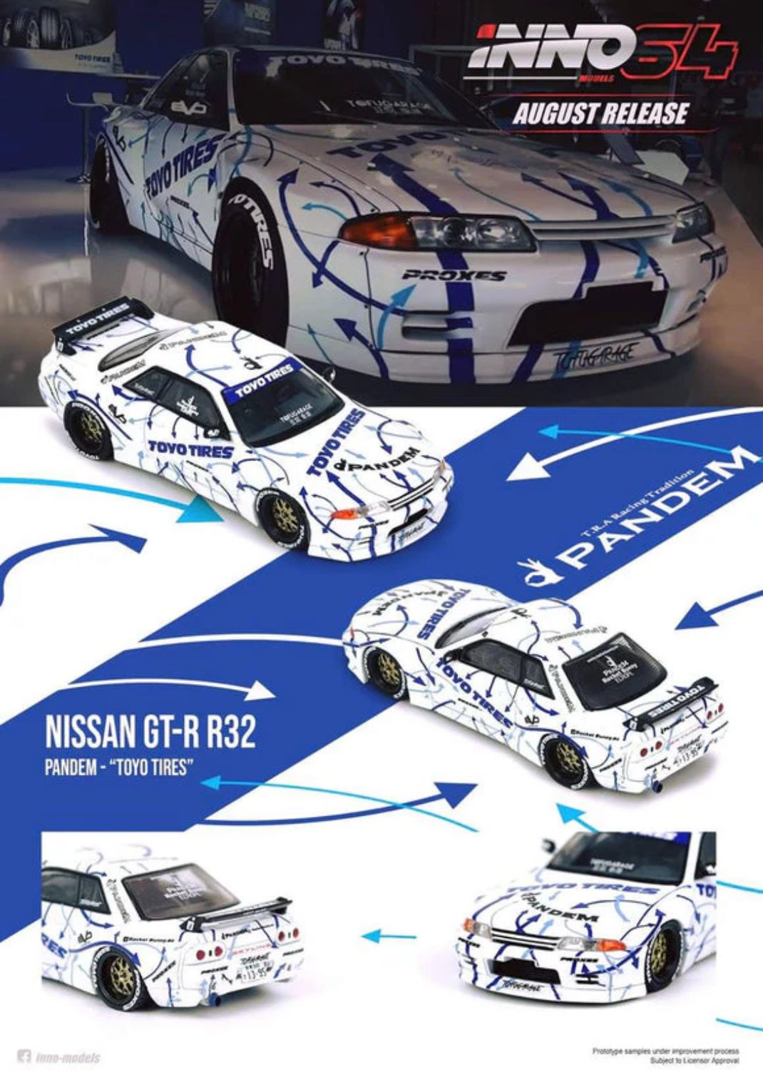 INNO64 Nissan Skyline GT-R R32 Pandem "Toyo Tires"