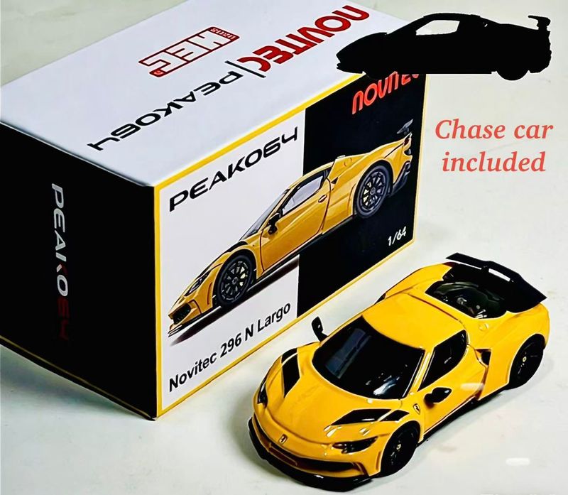 [PREORDER] Peako Model 1/64 Novitec 296 N Largo Yellow | Chance of Chase | 2026 Hobby Expo China