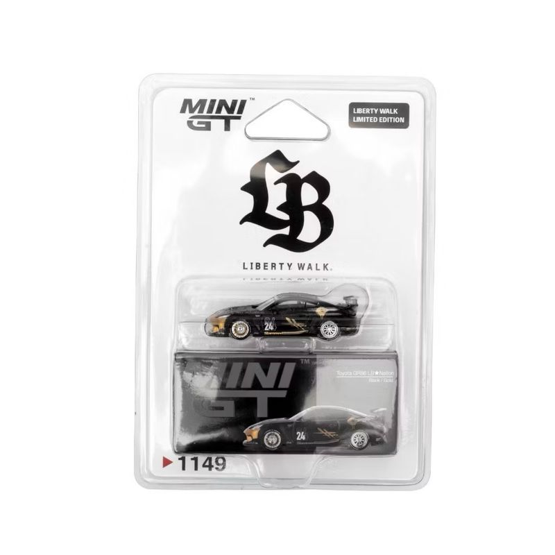 [PREORDER] #1149 MINI GT Liberty Walk Toyota GR86 LB★Nation Black / Gold
