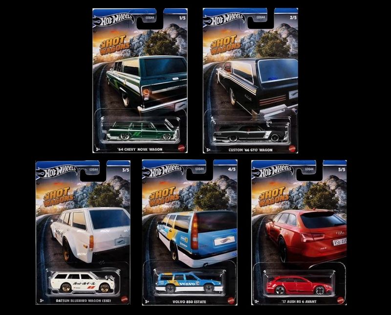 Hot Wheels Silver Series Hot Wagons Set of 5