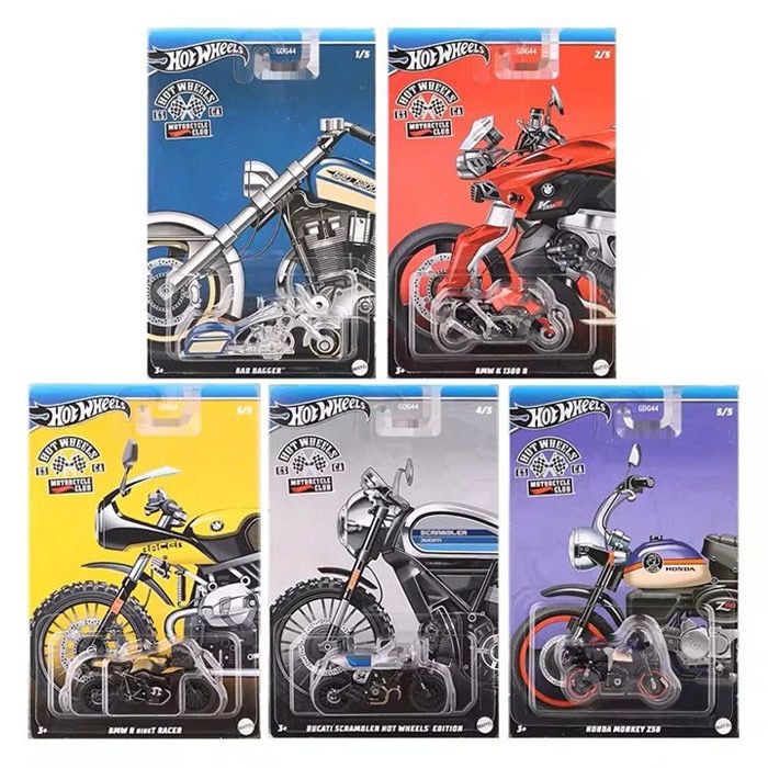 Hot Wheels Motorcycle Club Set of 5