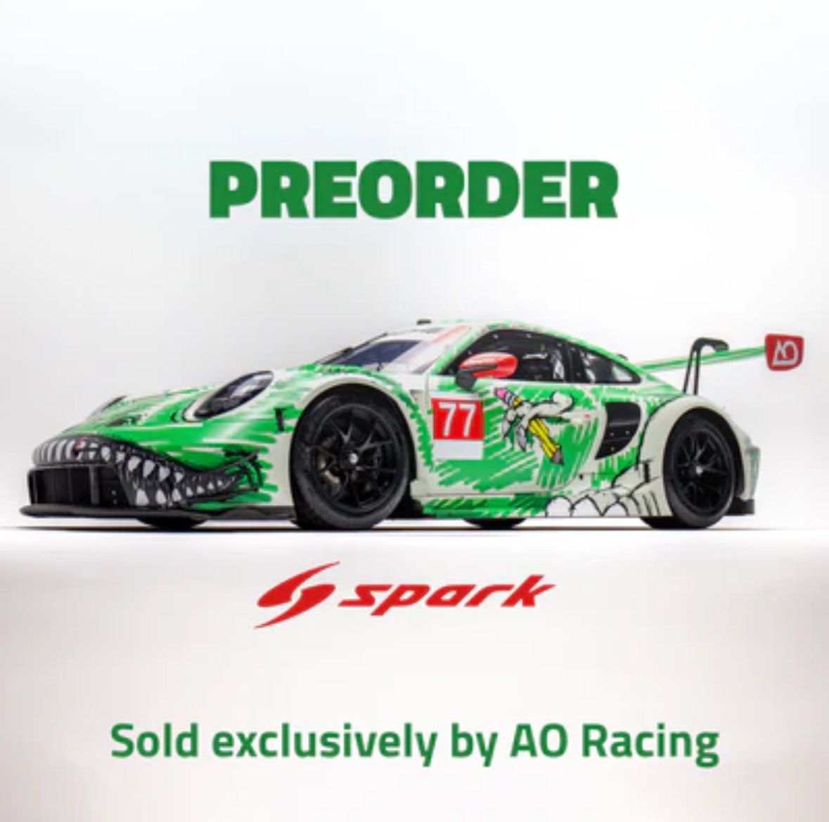 [PREORDER] Spark Model x AO Racing 1/64 Sketchy Rexy 2026 Laguna Seca
