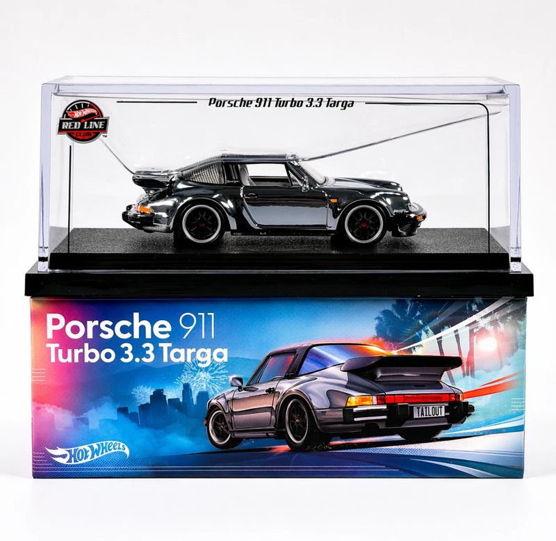 [PREORDER] Hot Wheels RLC '88 Porsche 911 Turbo 3.3 Targa Red Line Club | Silver Chase