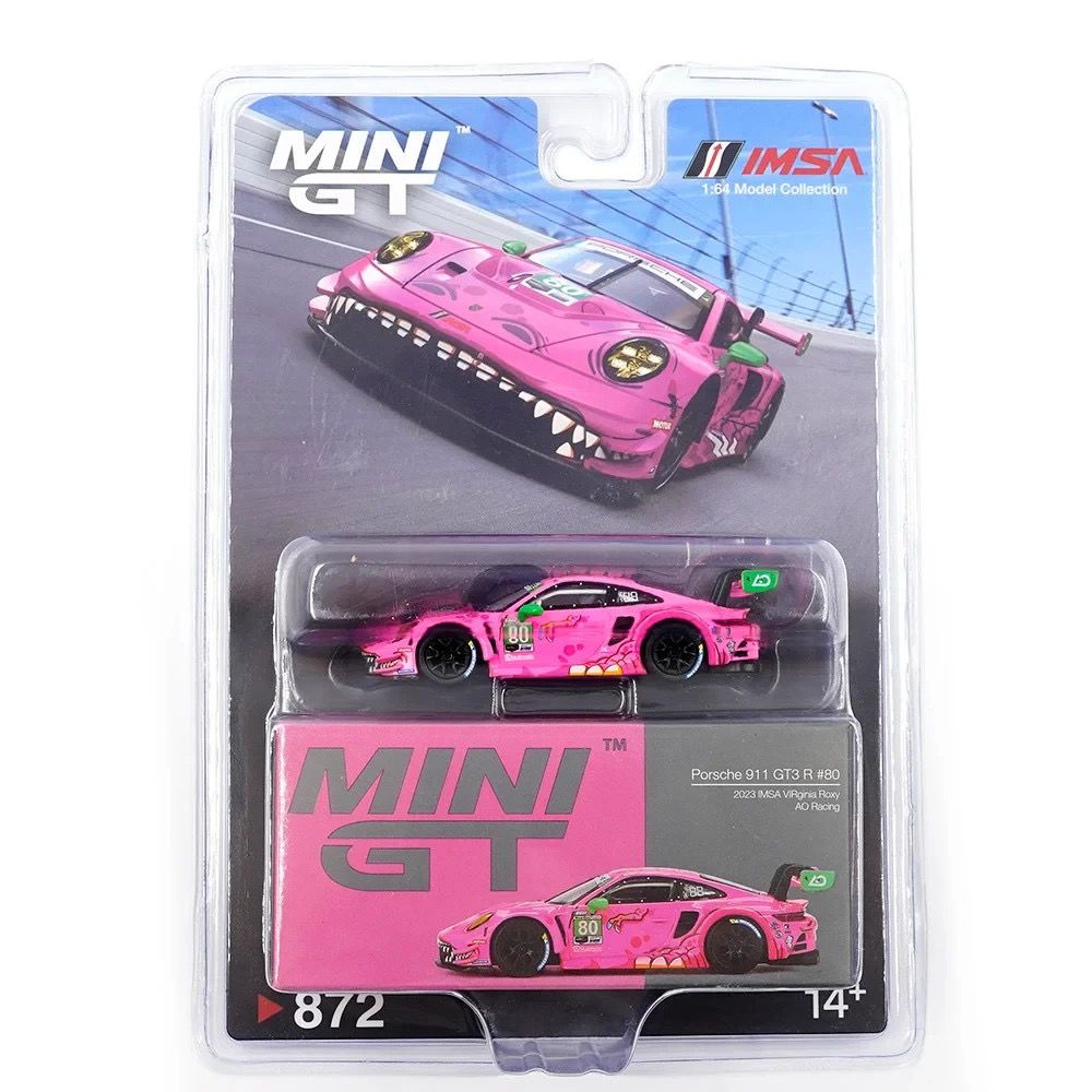 [PREORDER] #872 MINI GT x AO Racing x IMSA Porsche 911 GT3 R #80 2023 IMSA VIRginia Roxy Blister