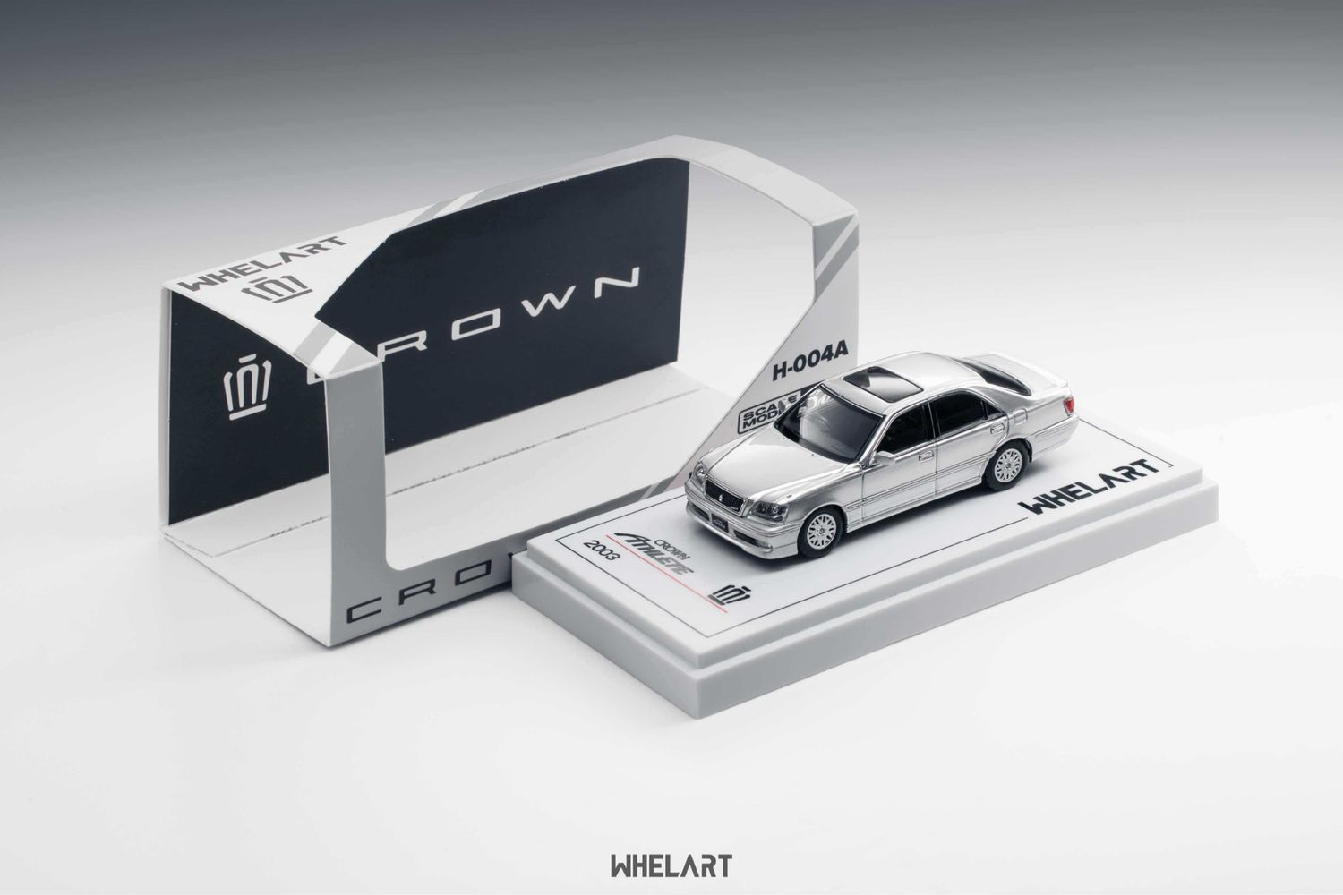 [PREORDER] WHELART 1/64 Toyota Crown 11th Generation Athlete Silver with Light Up Function