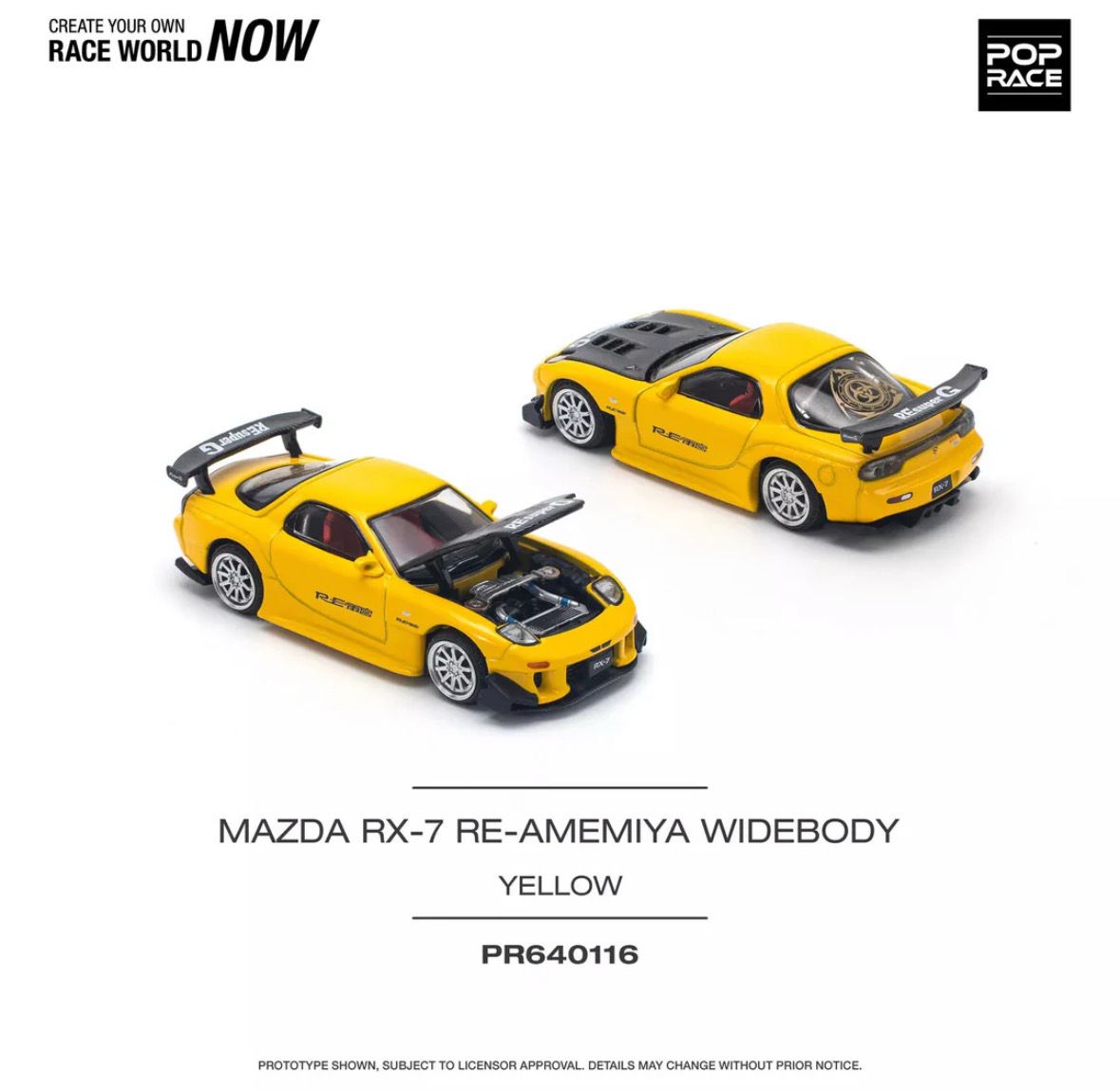 POP RACE Mazda RX-7 (FD3S) RE-Amemiya Widebody (PR64-116)
